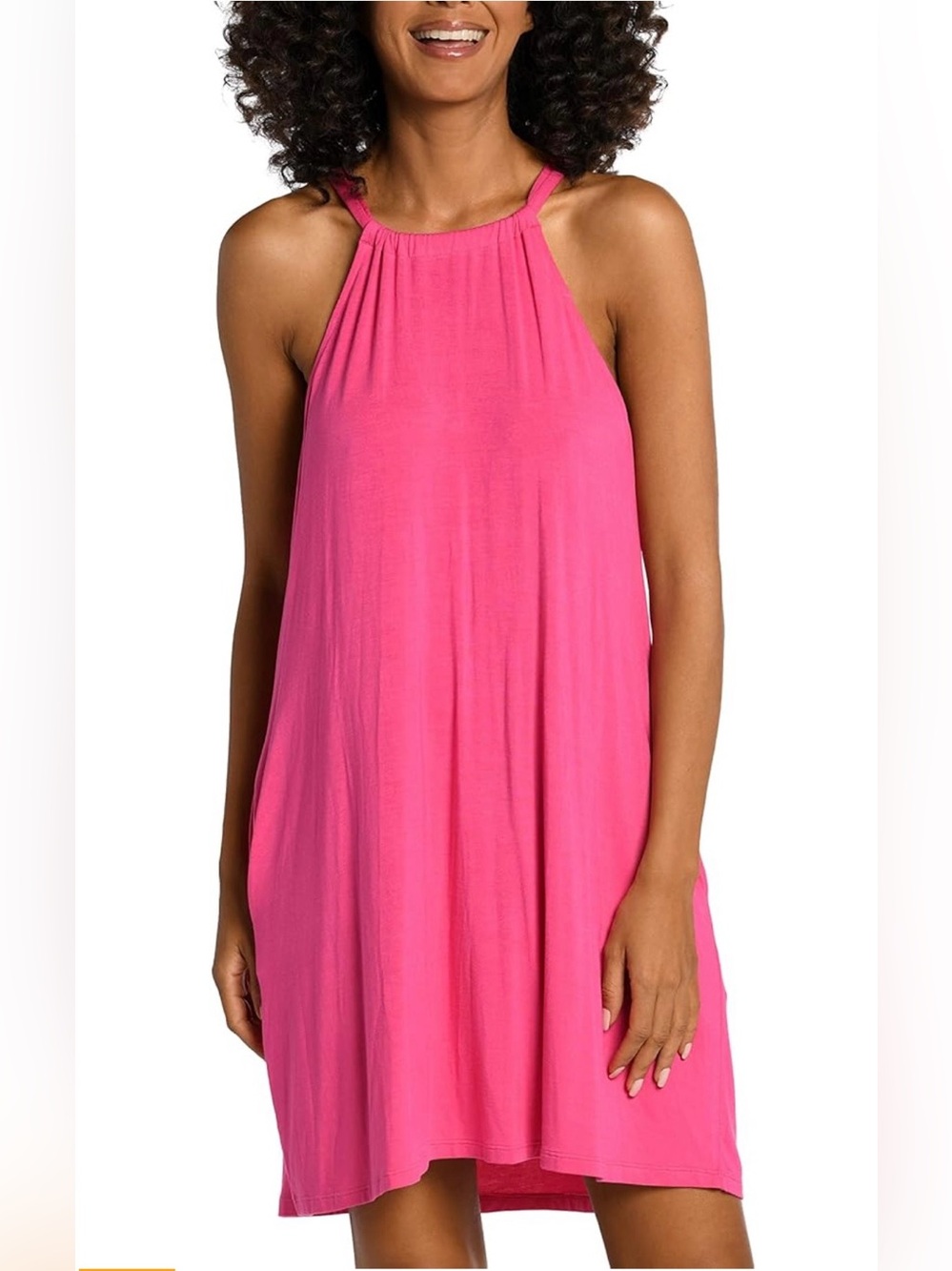 La Blanca Pink Sleeveless Beach Dress Swimsuit Cover Up Size Large